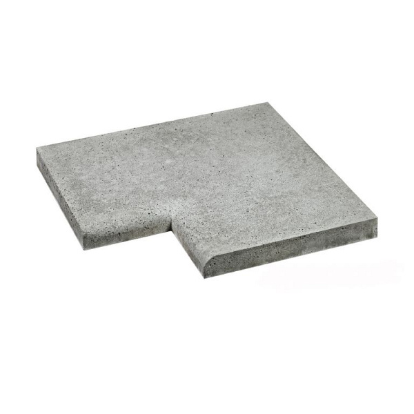 Schellevis Oud Hollandse zwembadrand hoek (100x100x5 cm) grijs