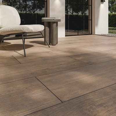 Keramische tegel 40x120x3 cm Ronco Dark