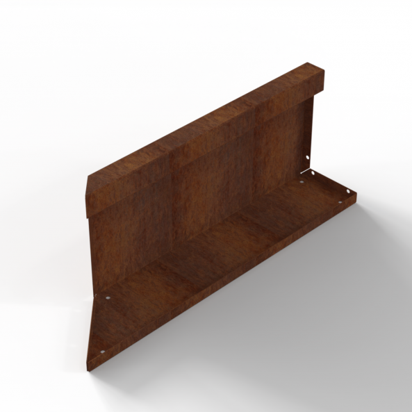 Plantenbak Module+ Inwendig hoekpaneel (C) 60x28 R - CORTEN