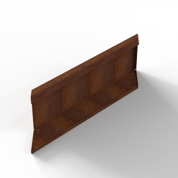 Bloembak Module+ Parallel paneel (E) 90x28 cm R - CORTEN