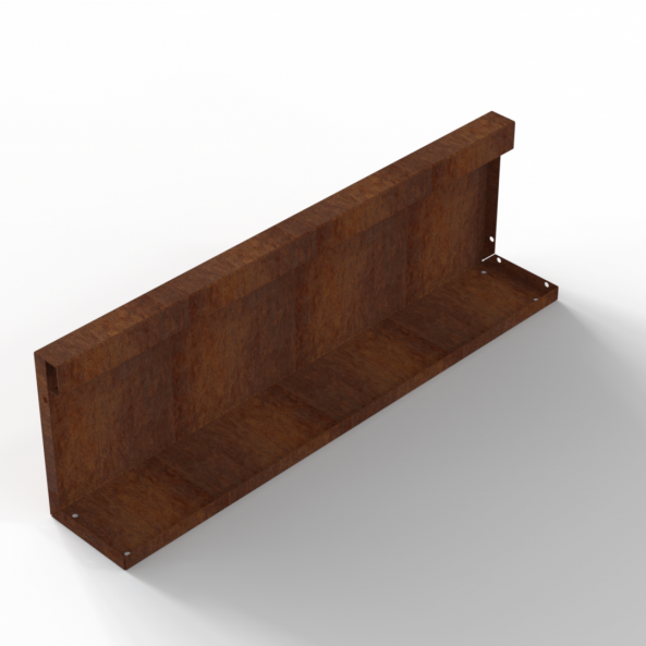Bloembak Module+ Recht Paneel (A) 90x28 cm - CORTEN