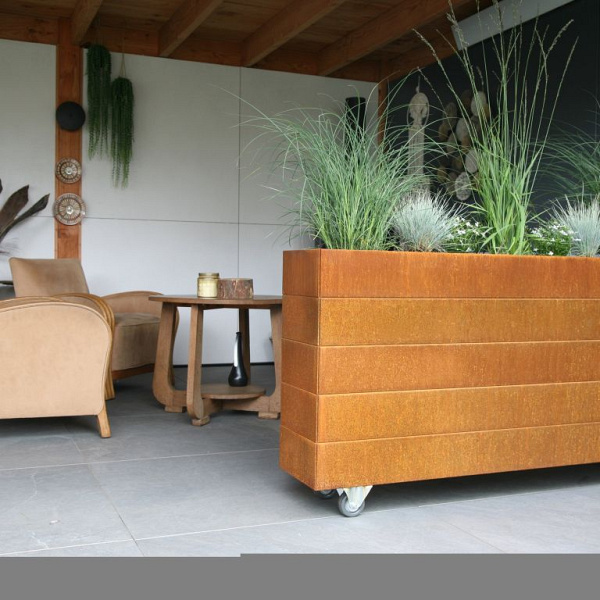 Bloembak Modulair - CORTEN 270x150x70 cm