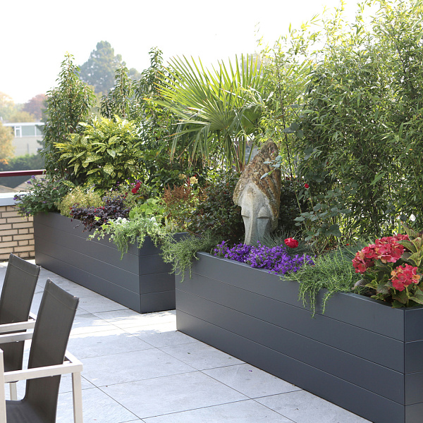 Plantenbak Modulair Antraciet 120x60x42 cm