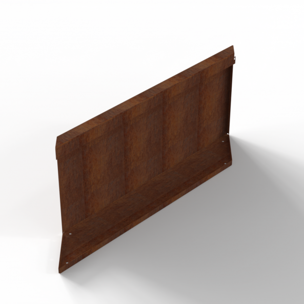 Bloembak Module+ Parallel paneel (E) 90x42 cm R - CORTEN