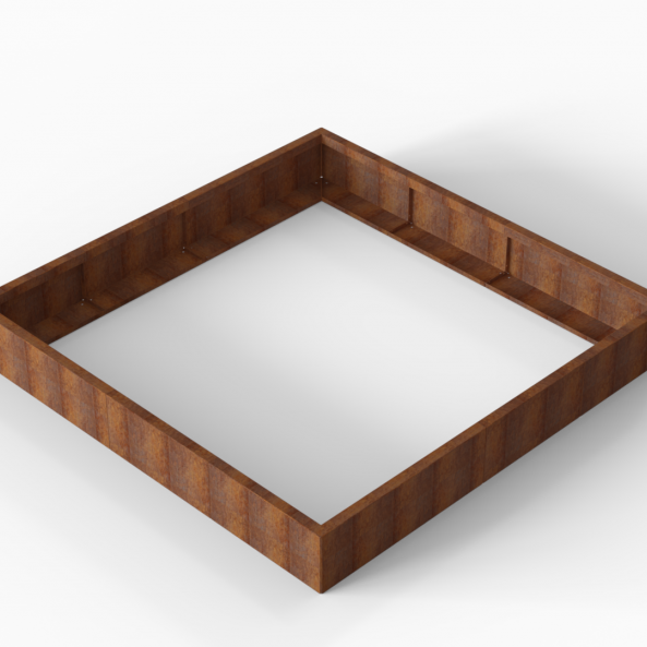 Plantenbak Module+ Corten 210x210x28 cm - CORTEN