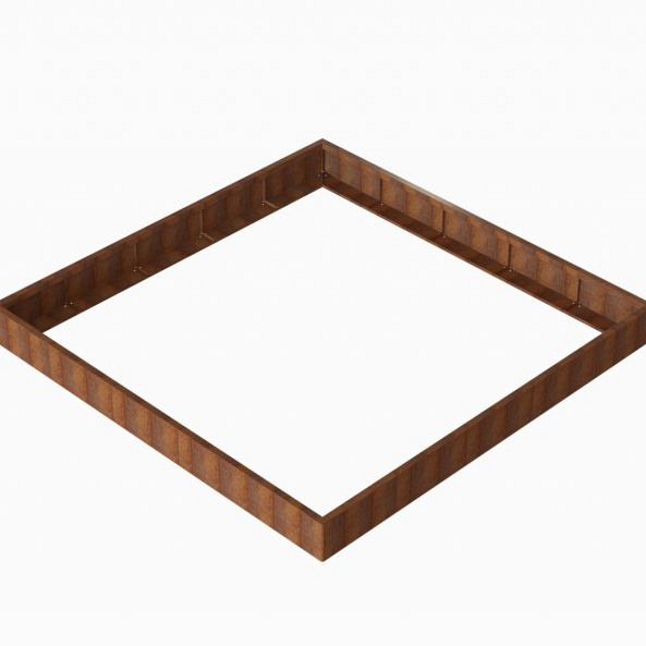 Plantenbak Module+ Corten 300x300x28 cm - CORTEN