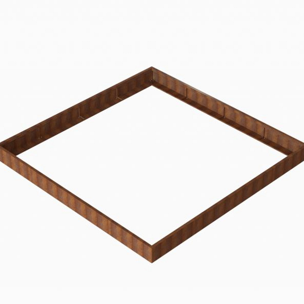 Plantenbak Module+ Corten 360x360x28 cm - CORTEN