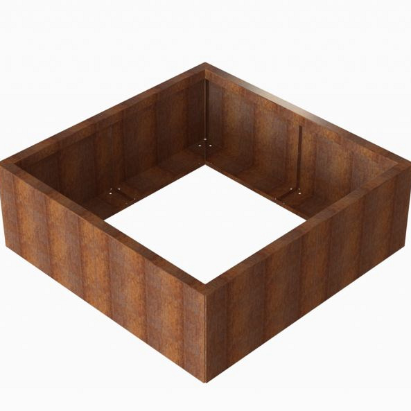 Plantenbak Module+ Corten 120x120x42 cm - CORTEN