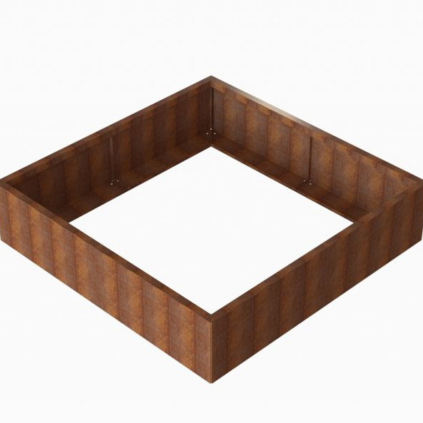 Plantenbak Module+ Corten 180x180x42 cm - CORTEN
