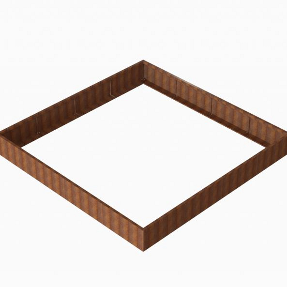 Plantenbak Module+ Corten 360x360x42 cm - CORTEN