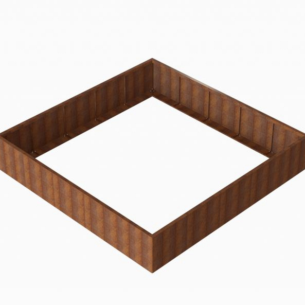 Plantenbak Module+ Corten 300x300x56 cm - CORTEN