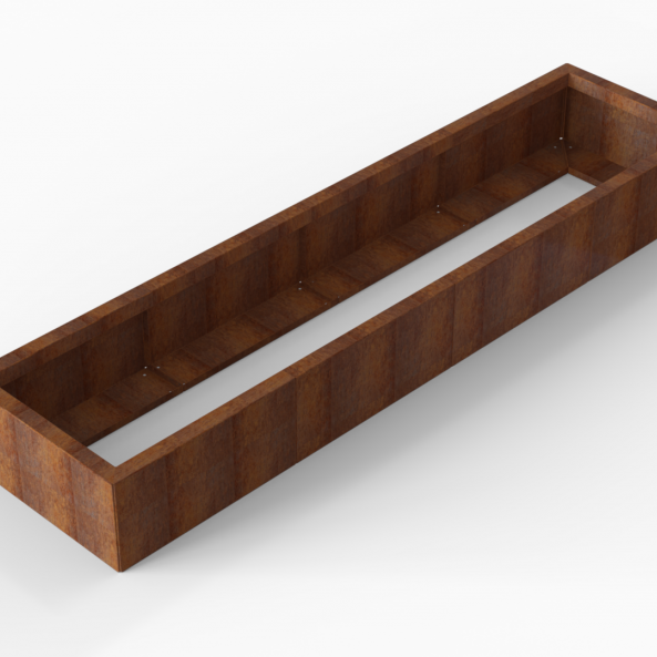 Plantenbak Module+ Corten 240x60x28 cm - CORTEN