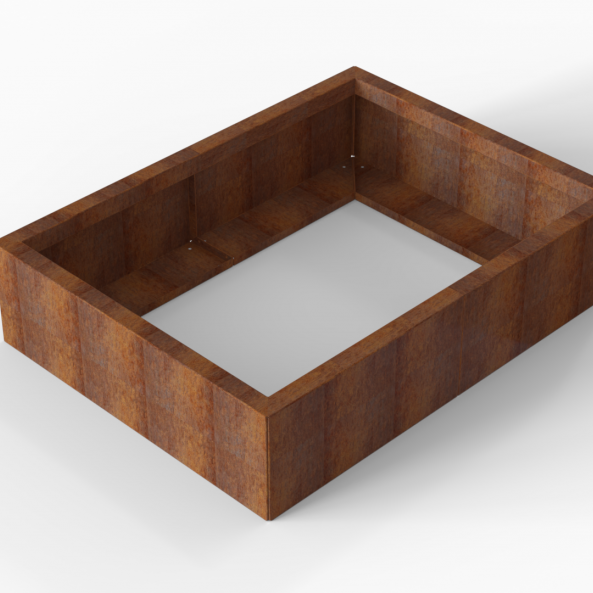 Plantenbak Module+ Corten 120x90x28 cm - CORTEN