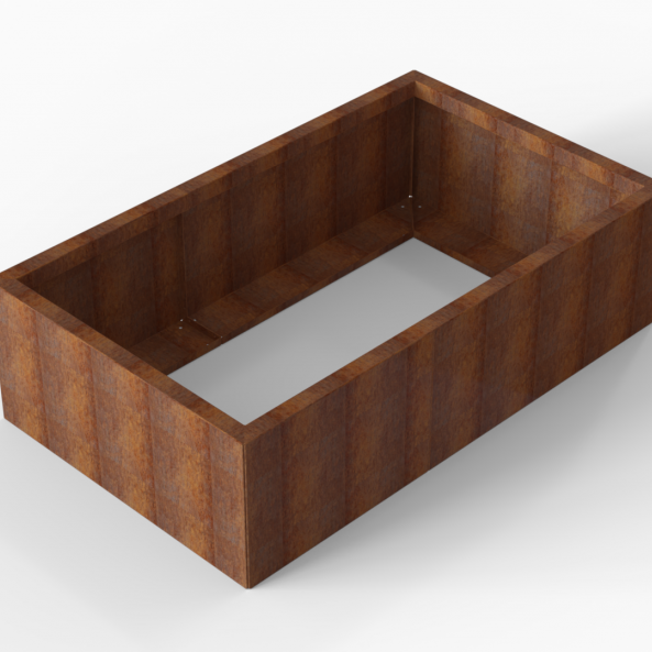 Plantenbak Module+ Corten 150x90x42 cm - CORTEN