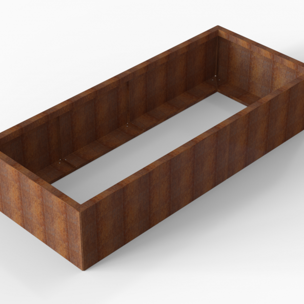 Plantenbak Module+ Corten 210x90x42 cm - CORTEN