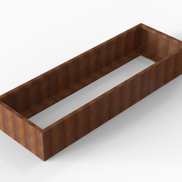 Plantenbak Module+ Corten 270x90x42 cm - CORTEN