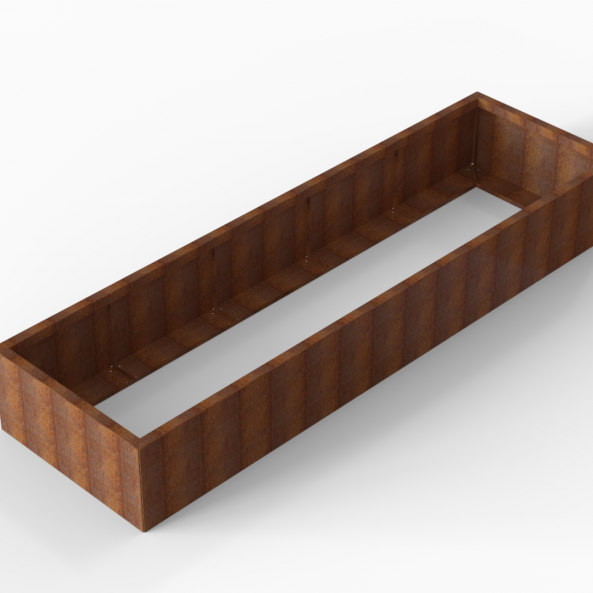 Plantenbak Module+ Corten 300x90x42 cm - CORTEN