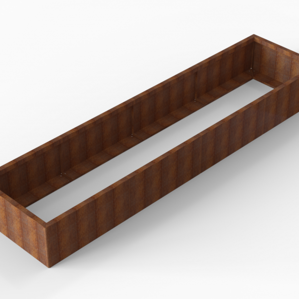 Plantenbak Module+ Corten 360x90x42 cm - CORTEN