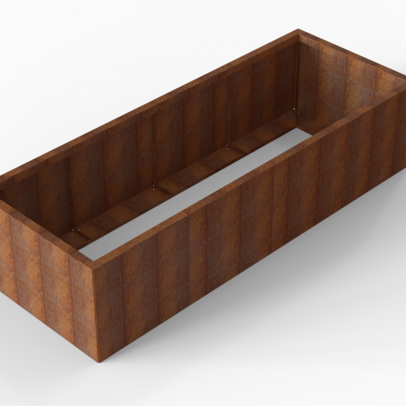 Plantenbak Module+ Corten 240x90x56 cm - CORTEN