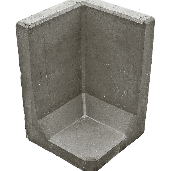 Hoek L-Element Grijs 40x40x40 cm (R)