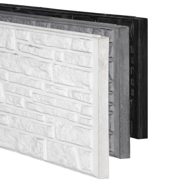 Berton©-motiefplaat smal antraciet gecoat H26 x D3,5 x L184 cm Rustico