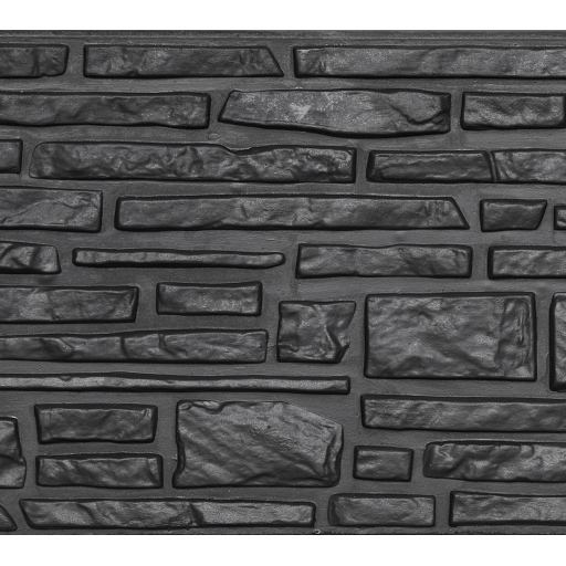 Berton©-motiefplaat smal antraciet gecoat H26 x D3,5 x L184 cm Rustico