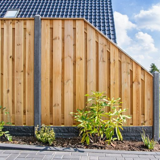 Tuinscherm grenen groen geïmpregneerd 21-planks (19 + 2) Enschede 180/90 x 180 cm verloop