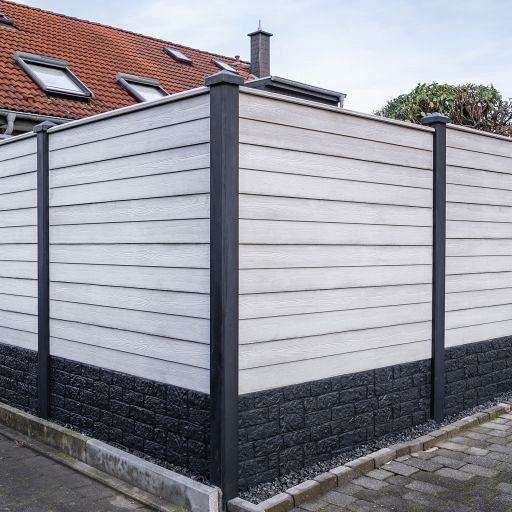 Berton©-motiefplaat smal antraciet gecoat H26 x D3,5 x L184 cm romeins motief