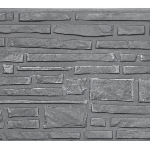 Berton©-motiefplaat smal antraciet H26 x D3,5 x L184 cm Rustico
