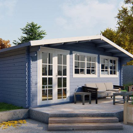 Blokhut - Tuinhuis Helle | 44mm | vuren onbehandeld