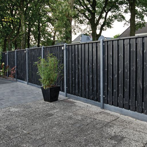 Berton©-paal IJssel antraciet diamantkop 10x10x280 cm tussenmodel