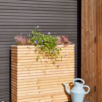 Berton©-motiefplaat smal antraciet gecoat H26 x D3,5 x L184 cm Deens rabat