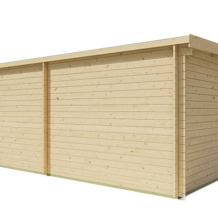 Blokhut - Tuinhuis Hasse | 28 mm | vuren grijs geïmpregneerd