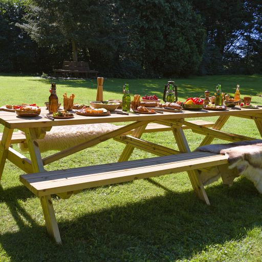 Picknicktafel vuren geïmpregneerd, gedroogd Superieur 300 cm