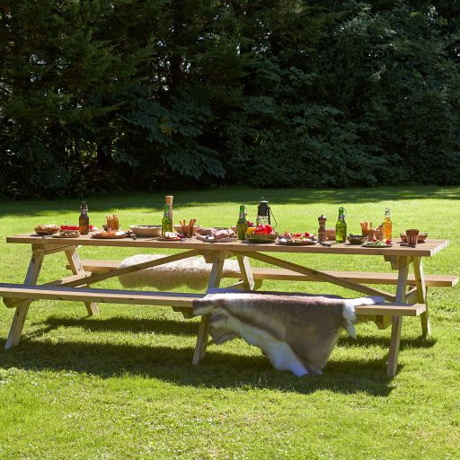 Picknicktafel vuren geïmpregneerd, gedroogd Superieur 300 cm