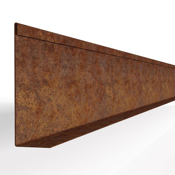 Kantopsluiting Single (flg) 300x16,5 cm - CORTEN