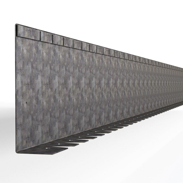 Kantopsluiting Single flex (flg) 300x16,5 cm - VERZINKT