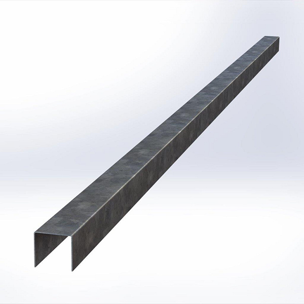 Uprofiel gelijkzijdig opsluitband 5cm 300x5,1x5,1x5,4 - VERZINKT
