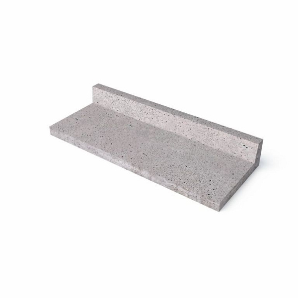 Schellevis Oud Hollandse traptrede L-vorm 100x40x15 cm grijs
