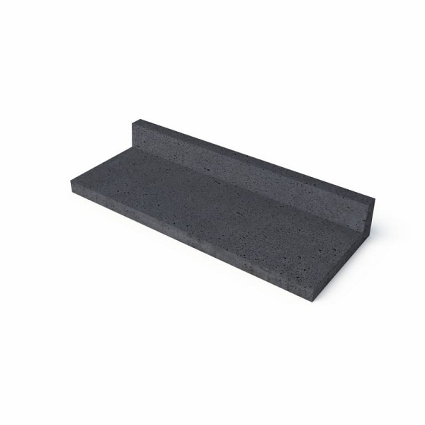 Schellevis Oud Hollandse traptrede L-vorm 100x40x15 cm antraciet