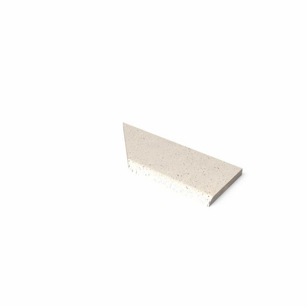 Schellevis Oud Hollandse zwembadrand hoek rechts (100/60x40x5 cm) crème