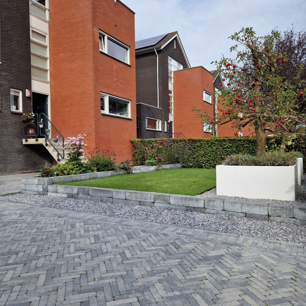 Stonique trommel waalformaat 7 cm grijs/zwart