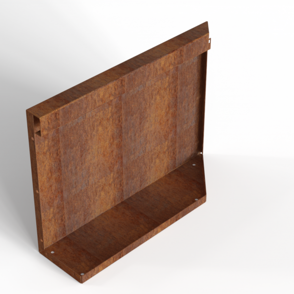 Plantenbak Module+ Uitwendig hoekpaneel (B) 60x42 L - CORTEN