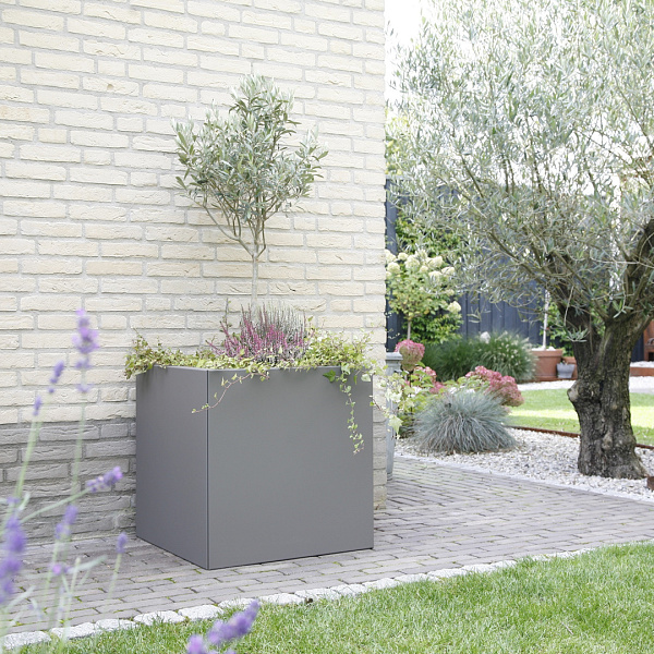 Plantenbak Vlak Taupe 120x120x60 cm