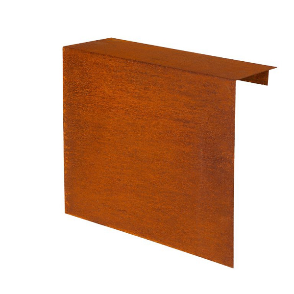 Overzetstuk muurelement recht 150x30x15,8 - CORTEN