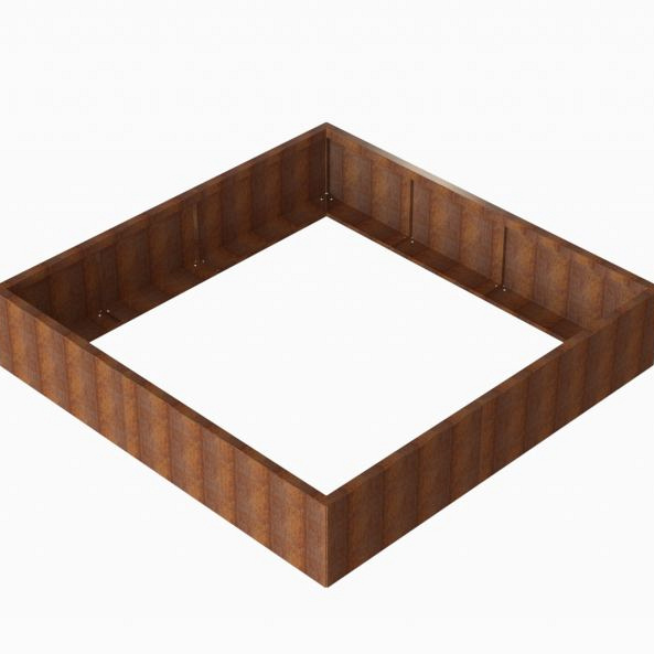 Plantenbak Module+ Corten 210x210x42 cm - CORTEN