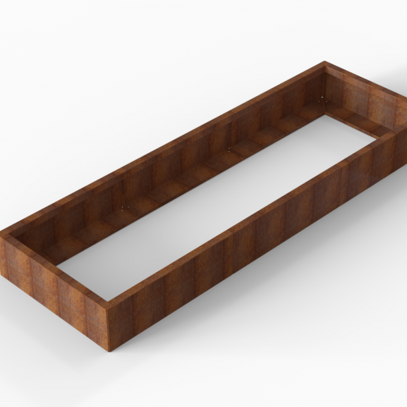 Plantenbak Module+ Corten 270x90x28 cm - CORTEN