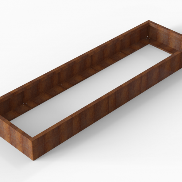 Plantenbak Module+ Corten 300x90x28 cm - CORTEN