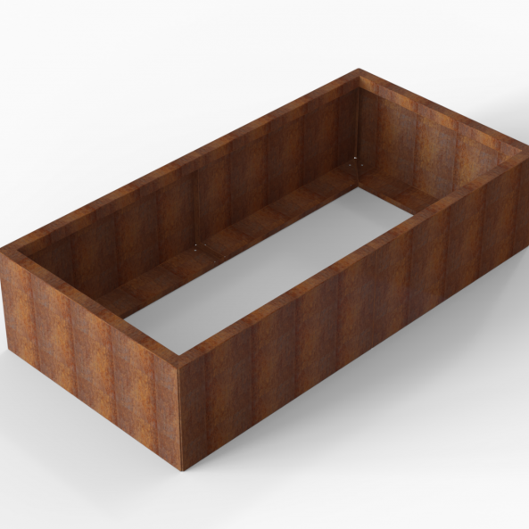 Plantenbak Module+ Corten 180x90x42 cm - CORTEN