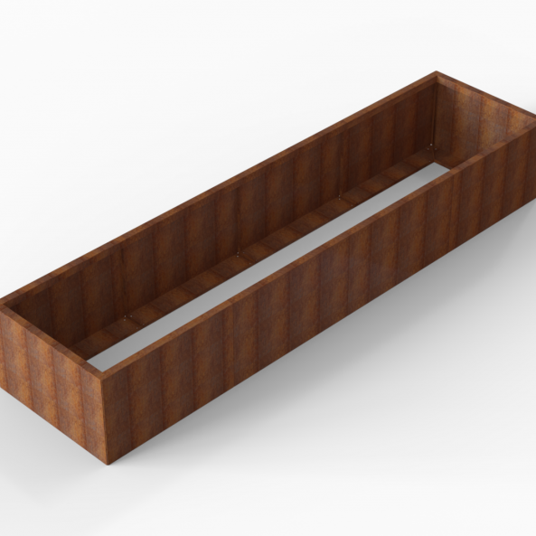 Plantenbak Module+ Corten 360x90x56 cm - CORTEN